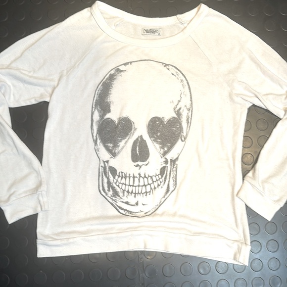Lauren Moshi Tops - Lauren Moshi size S skull sweatshirt.